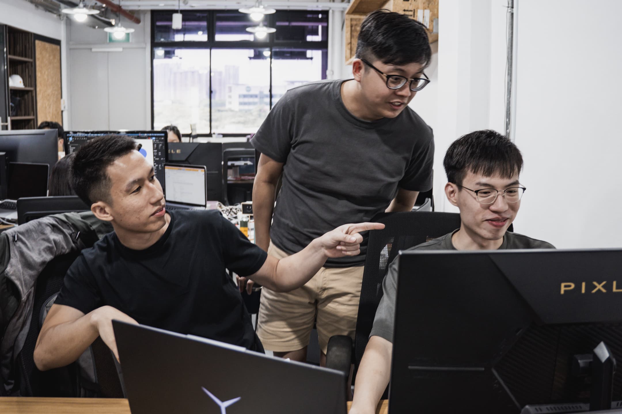 Engineers collaborating