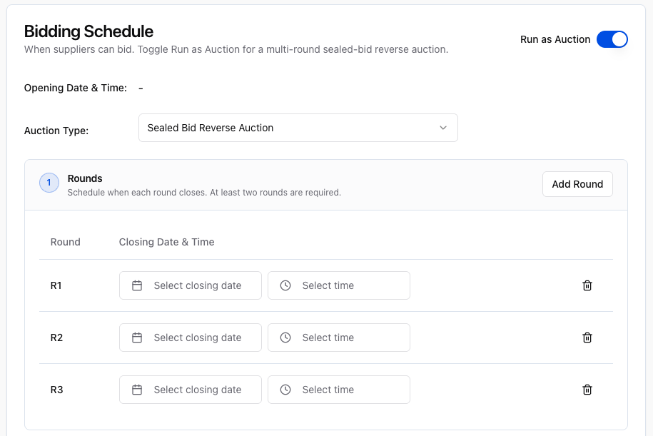 Step 6 – Configure 3 Rounds