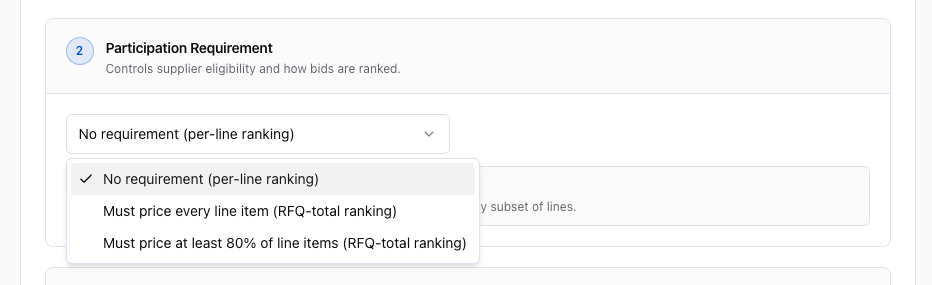 Step 6 – Participation Requirement