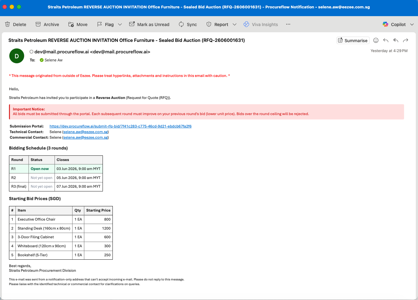 Step 1 – Receive Invitation Email