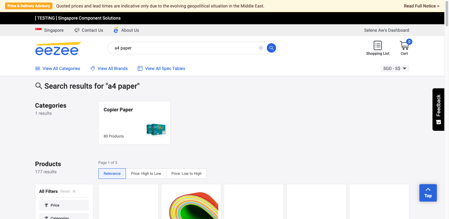 Search results for 'a4 paper': 177 products found across categories