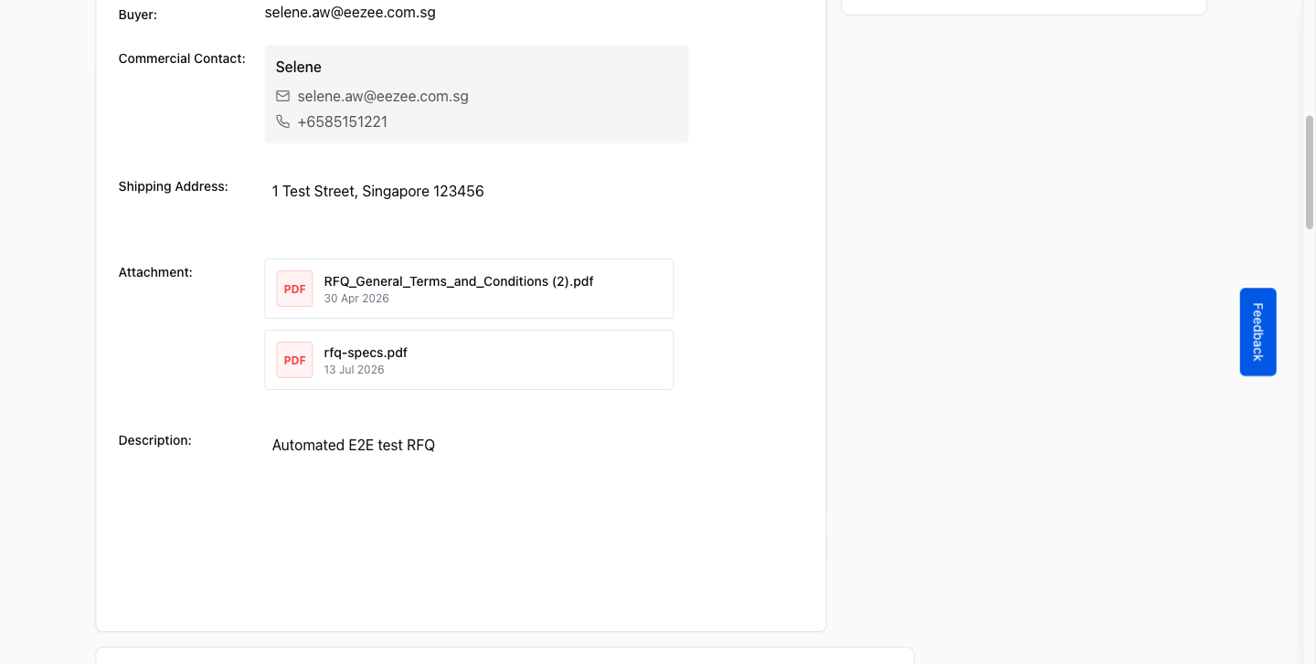 Attachment field showing the newly added file